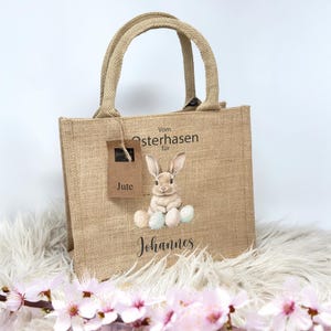 Easter, Easter bag, Easter basket, Easter jute bag, personalized Easter basket, Easter bag jute, Easter children&#39;s gift