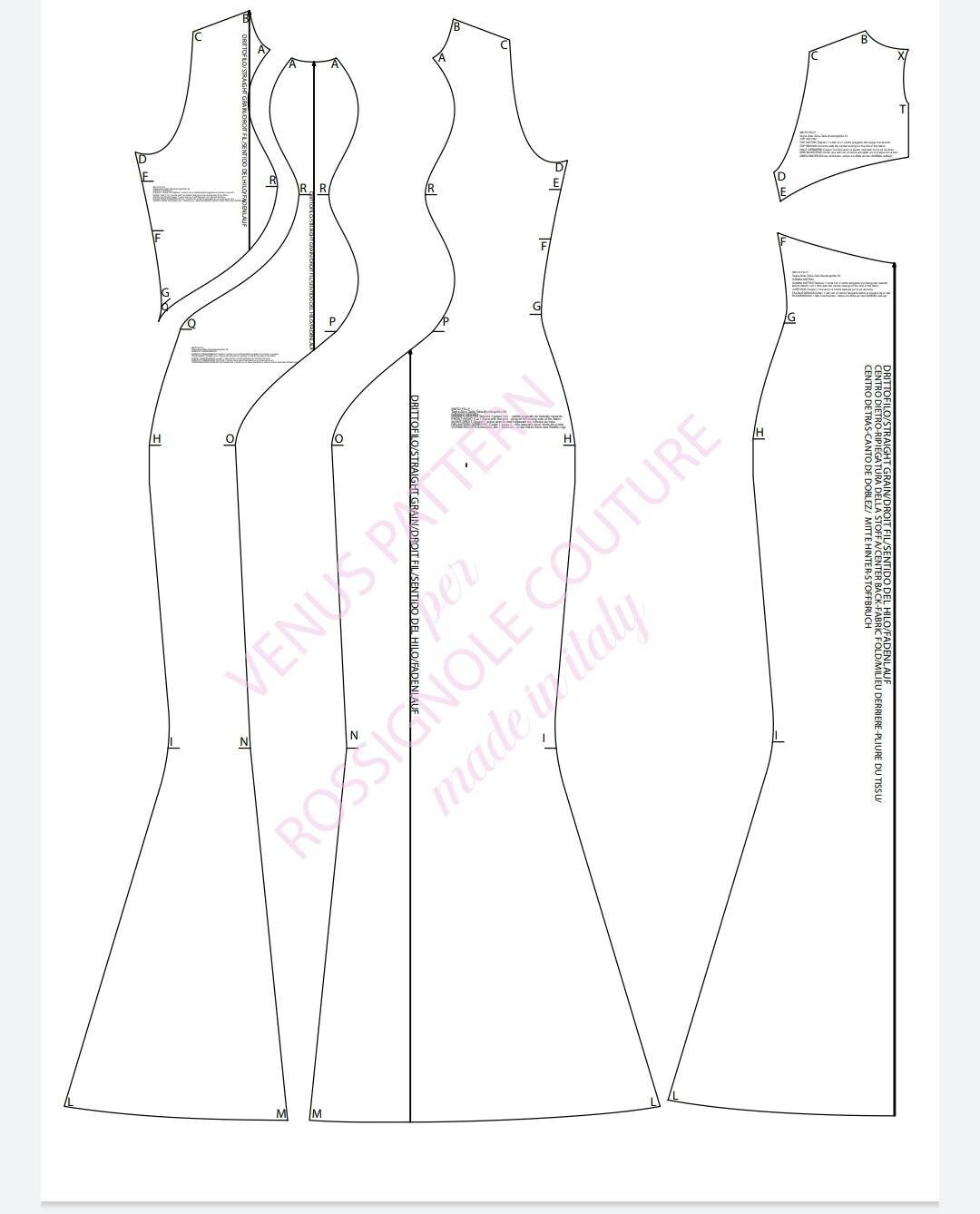 BODYCON DRESS Pattern Pdf AOA3A4 9size 38EU 54EU Etsy