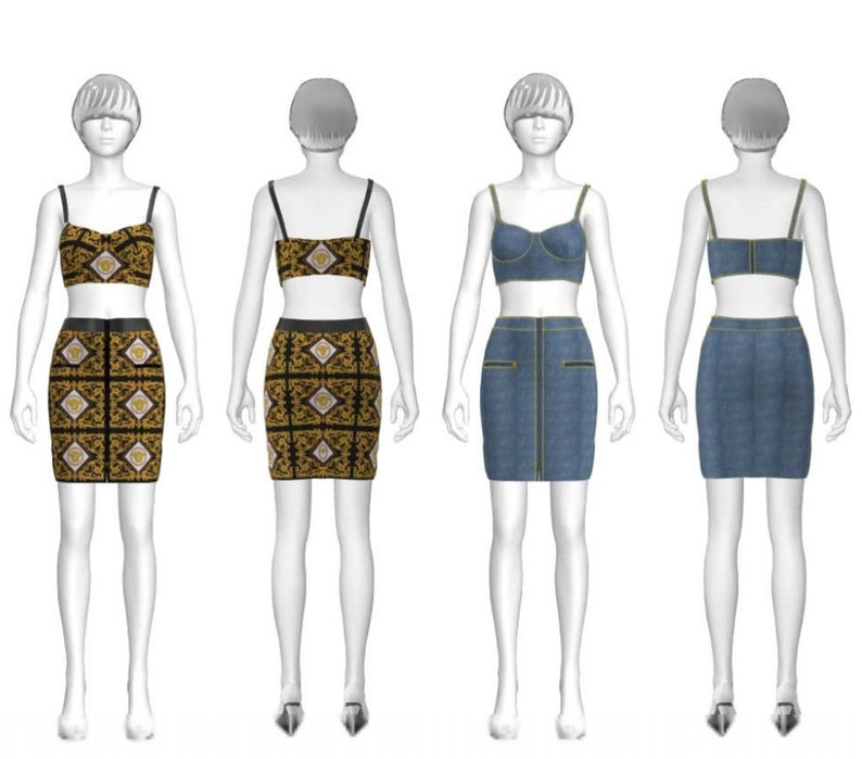 Crop Top Sewing Pattern Sewing Pattern pdf LETTER-AO-A3-A4 - Etsy France