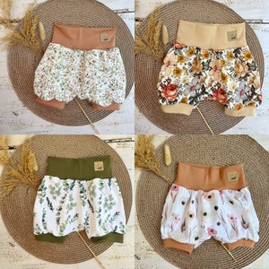 Unique short bloomers summer pants for babies, toddlers, children in different patterns image 3