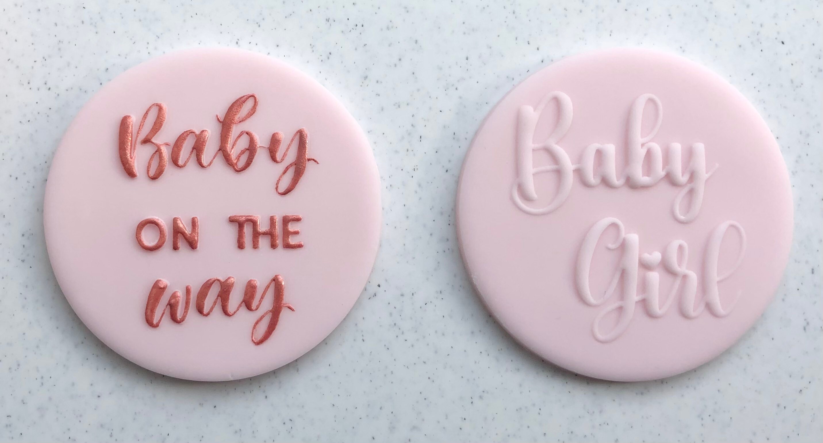 Baby Shower Edible Cupcake Toppers, Fondant, Sugarpaste, Cookie Toppers