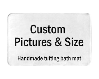 Handmade Custom bath mat, Personalized Home Decor Bath Rugs tufting bathroom rug cute door mat for bathroom custom Personal custom-made gift