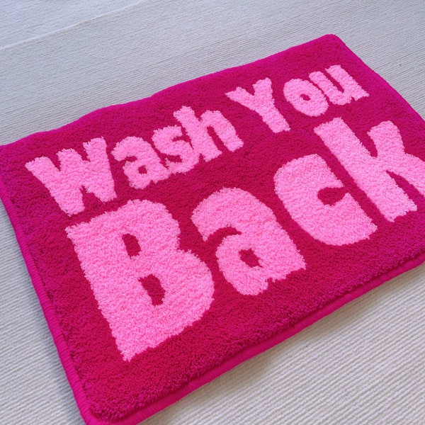 Handmade Custom Text & Color Personalised tufting bath mat Home Decor bathroom rug door mat for bathroom custom Personal custom-made gift