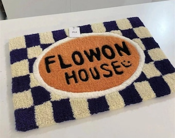 Custom Text Personalized Handmade tufted bath mat Home Decor bathroom rug door mat for bathroom custom Personal custom-made gift