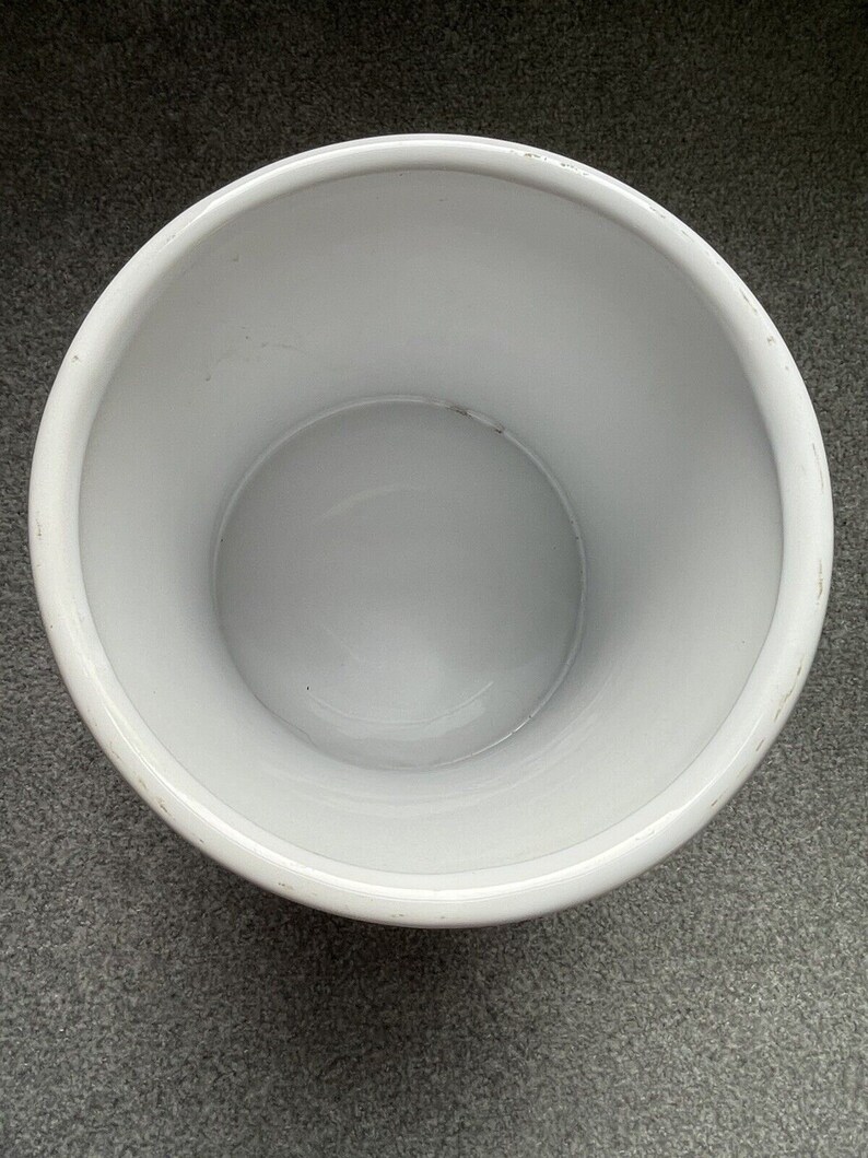 Dunelm Ceramic Poppy Bread Bin Canister Jar Waisted White Red Etsy