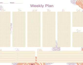 Weekly Planner | Printable | A4 size