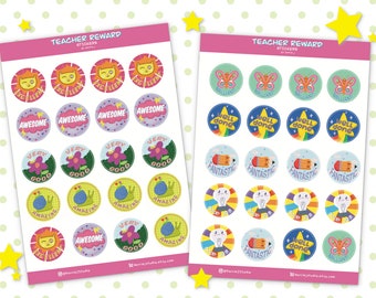 Teacher Reward Stickers |  Sticker Sheet