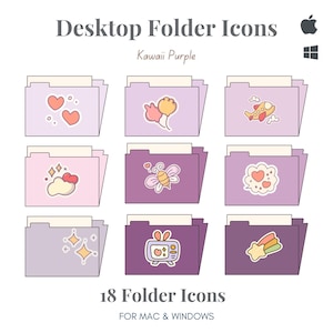 18 Icons, Icons for Folders, Desktop Icons, Mac Folder, Mac Icons, Icons for Windows, Mac Folder Icons, Icons Pack, Windows Folder Icons