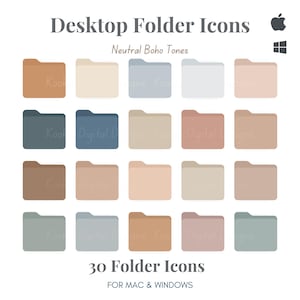 30 Desktop Folder Icons, Icons for Folders, Mac Folder, Mac Icons, Icons for Windows, Mac Folder Icons, Icons Pack, Windows Folder Icons