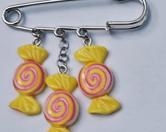 Candy shawl pins