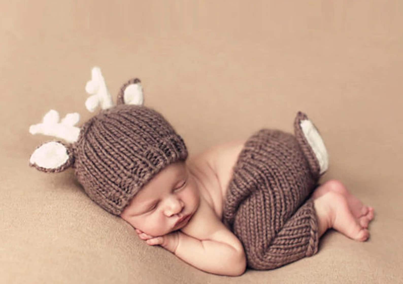 newborn reindeer outfit perfect for Christmas photo shoot