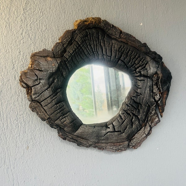 Round Wood Mirror frame for wall decoration,photo frame, rustic mirror frame,decorative wood frame,wall decorative ,naturel edge