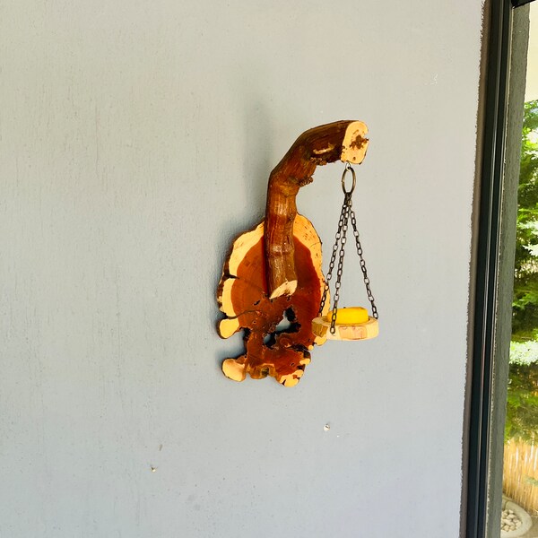 Wood Wall Candle Holder Etsy