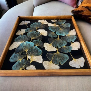Handmade Painted Massive Wood Extra large Ottoman Serving Tray  gift for Mothers Day gift, gift for her, Birthday gift, Gift for sister.