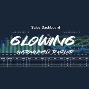 Sales Dashboard - Excel Template | Cyberpunk Dashboard | Glowing Dashboard | Executive Dashboard | Dynamic Reporting Dashboard