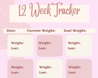 12 Week Weight Loss Tracker