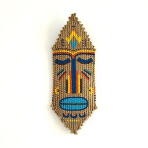 wall mask, jute mask, wall hanging mask, decorative mask, african ethnic mask, mask decor, wall decor, wall art, mask for wall, african mask