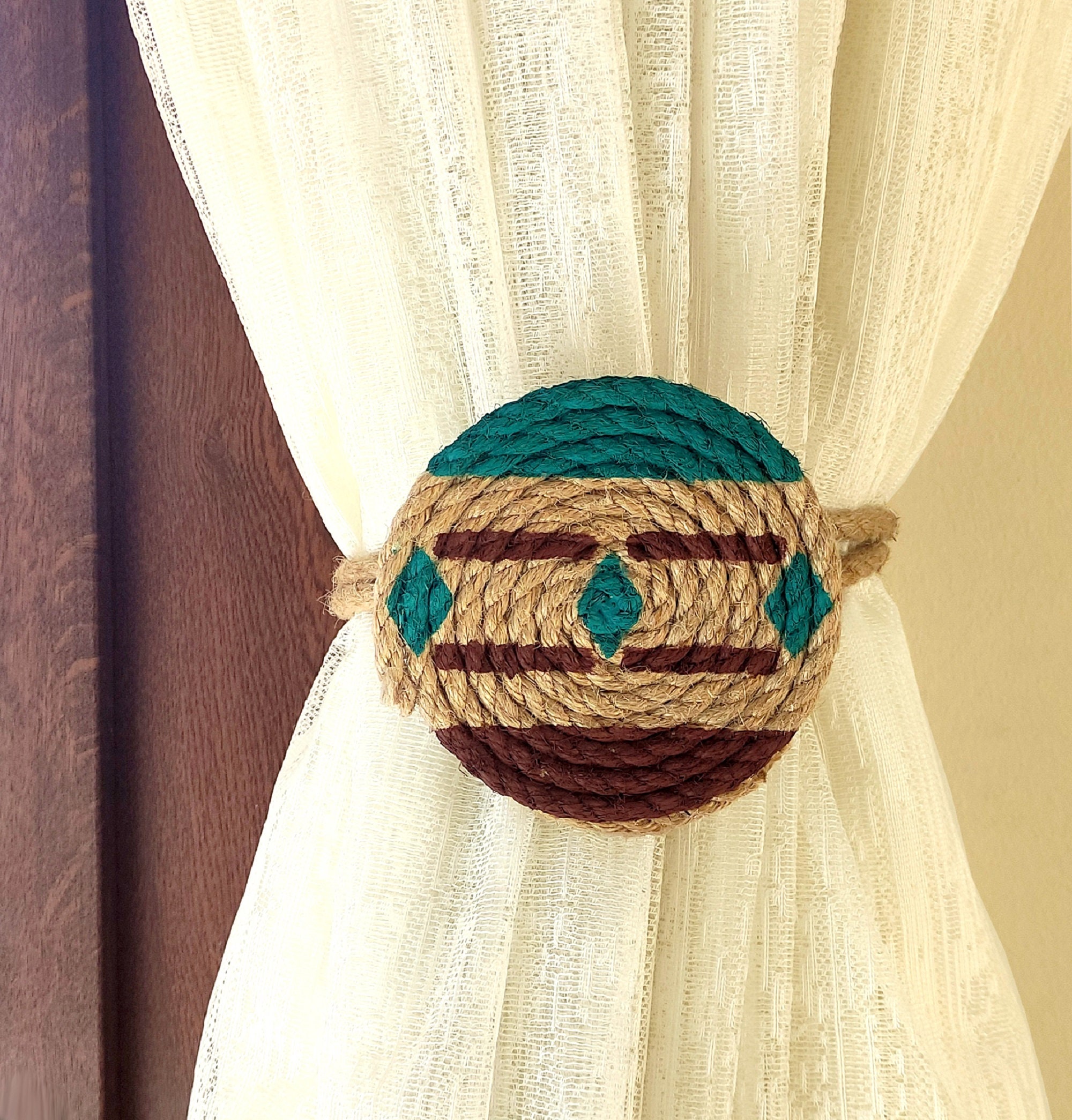 Curtain Holder Wrap Around, Curtain Holdbacks, Handmade Curtain Tie