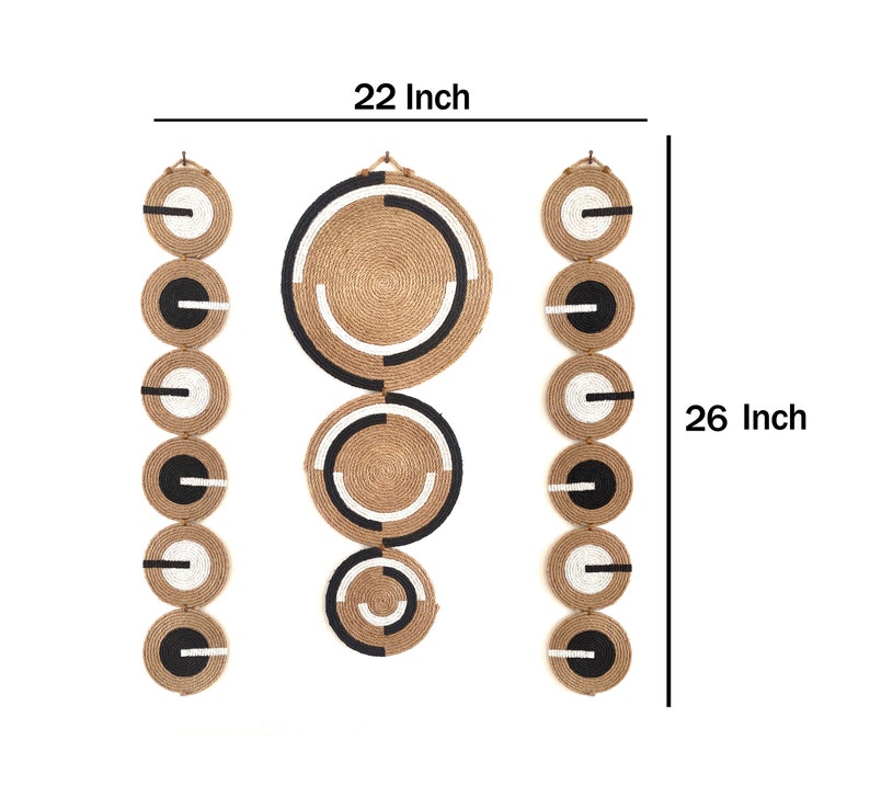 Wall Panel Set, Wall Basket, Wall Art, Wall Plates, Boho Wall Plate