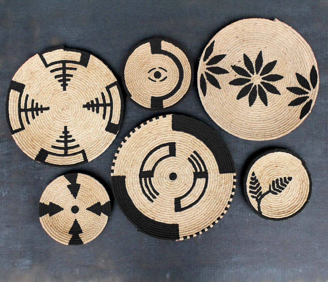 Wall Plates Home Decor Wicker Wall Plate Wall Art New Home Etsy