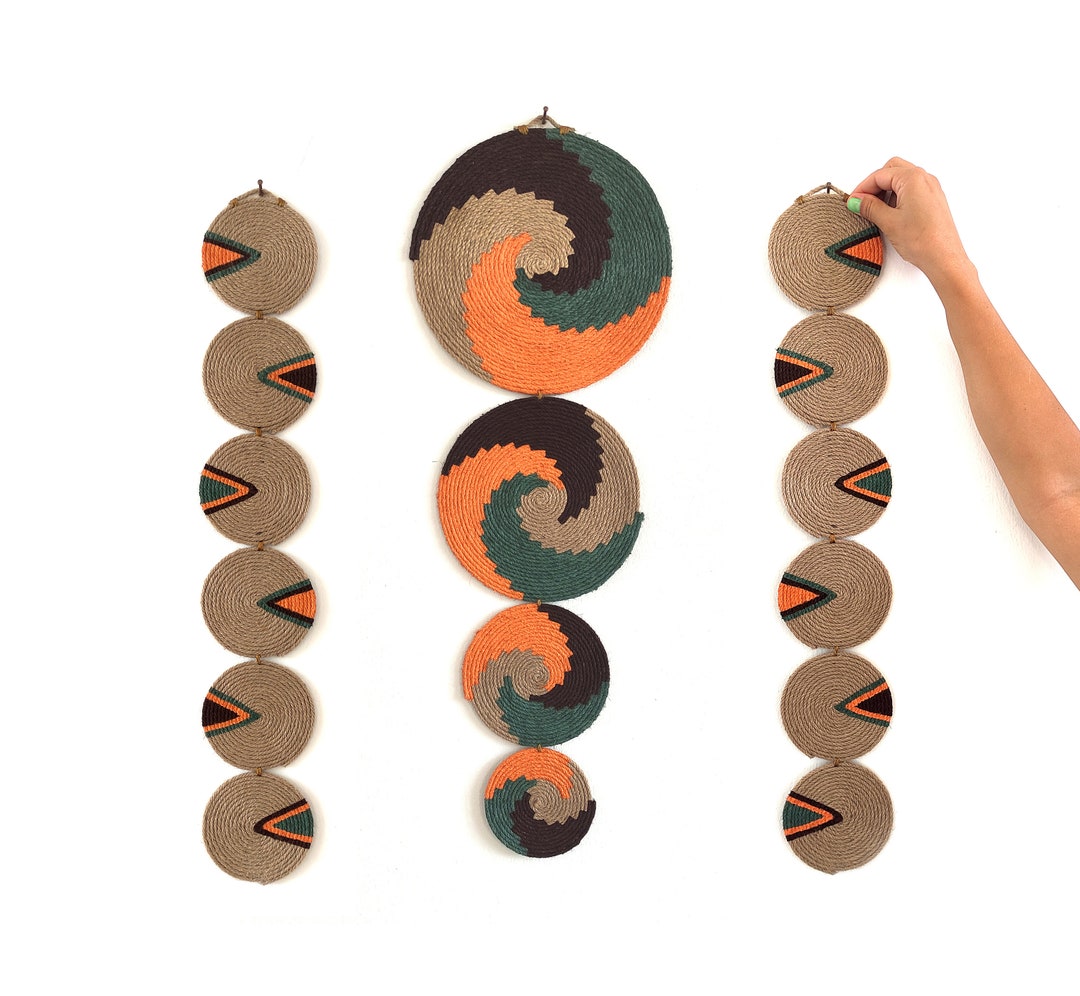 Wall Panel Set, Wall Basket, Wall Art, Wall Plates, Boho Wall Plate