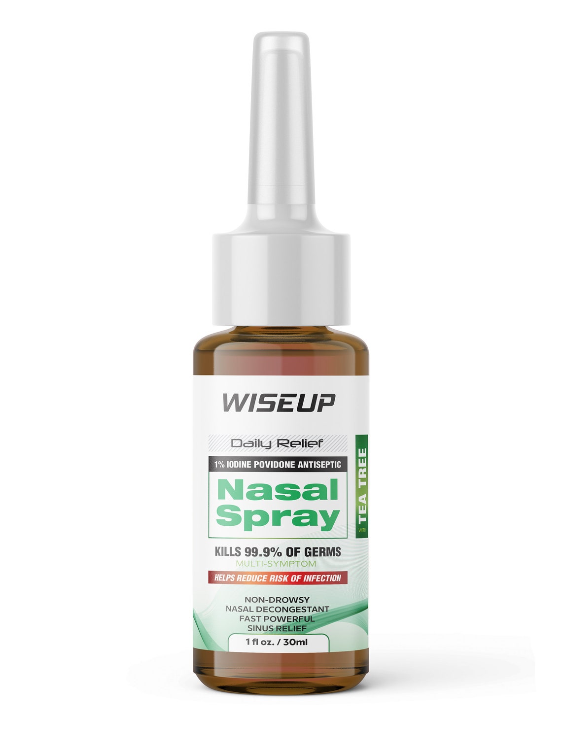 1 Iodine Nasal Spray With Tea Tree 30ml Congestion Sinus Etsy