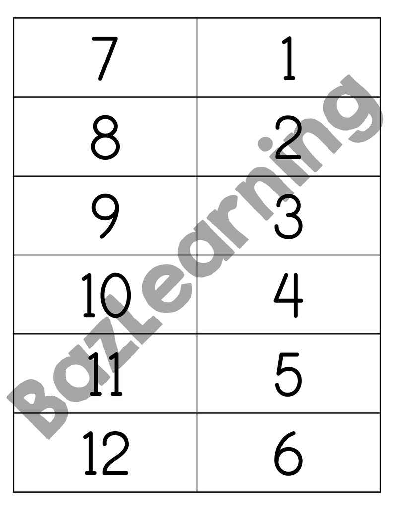 Printable Mini Multiplication Flash Cards 012 With Answers on Etsy