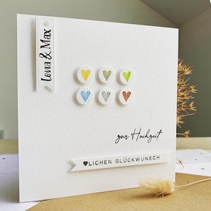 Hochzeitskarte personalisiert | Karte zur Hochzeit personalisiert | mit Name | Geldscheinfach | Gutscheinfach | Geldgeschenk | vintage boho