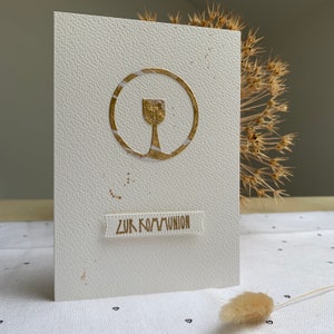 Kommunionkarte, Karte zur Kommunion, Konfirmation, Firmung, Taufe, Geldgeschenk, personalisiert, besonders, handgemacht