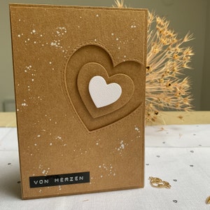 Geburtstagskarte personalisiert | Valentinstag | Grußkarte | Hochzeitskarte | Muttertag | mit Name | Kraftpapier