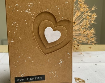 Geburtstagskarte personalisiert | Valentinstag | Grußkarte | Hochzeitskarte | Muttertag | mit Name | Kraftpapier