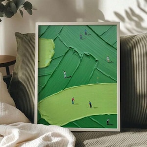 Textured Golf Canvas Wall Art – Textured Golfer Gift, Golf Decor Unframed Print in Multiple Sizes, Werner Bronkhorst Style