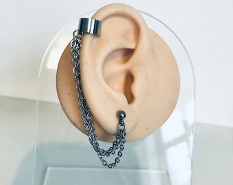 Chain Ear Cuff, Alternative Jewellery, Stainless Steel Earcuff