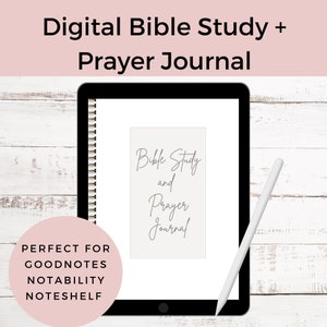 Digital Bible Study and Prayer Journal| Faith Planner| Goodnotes Template | Bible Verse Journal| Scripture Writing| Christian Notebook