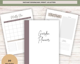 Modern Printable Garden Planner| Printable Homestead Garden Planner | Gardening Planner PDF | Gardening Log | Home Gardening Planner