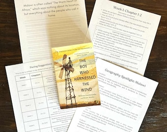 The Boy Who Harnessed The Wind Novel Study | Homeschool Unit Study | Literature Guide | Charlotte Mason Inspired