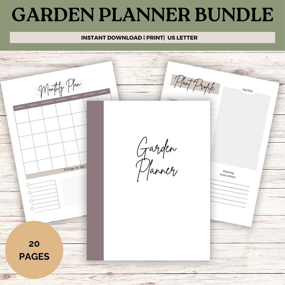 Modern Printable Garden Planner Seed Starter Tracker Seed Inventory ...