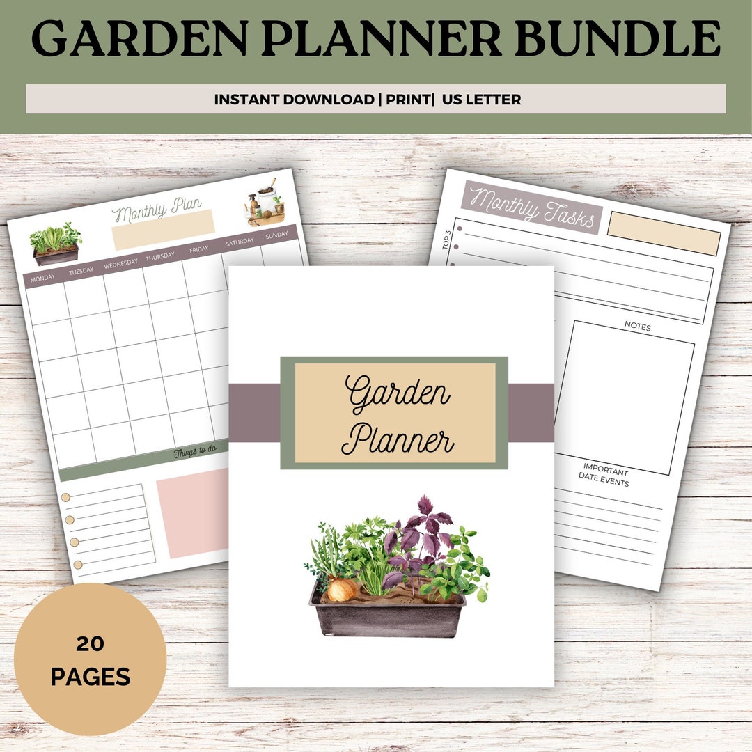 Printable Garden Planner Seed Starter Tracker Seed Inventory Garden ...