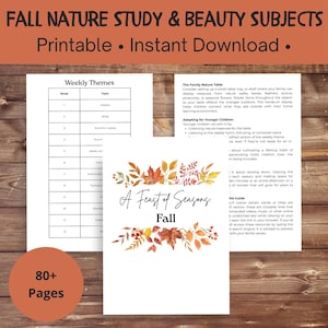 Charlotte Mason Herbst Naturstudie | 12-Wochen-Morgenzeit-Lehrplan | Naturstudie, Lebende Bücher, Hymnen, Poesie, Kunst & Kompositionsstudie