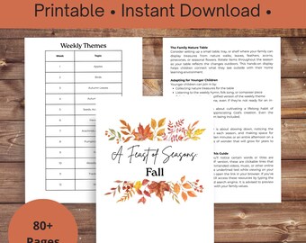 Charlotte Mason Fall Nature Study | 12-Week Morning Time Curriculum |Nature Study, Living Books, Hymns, Poetry, Art & Composer Study