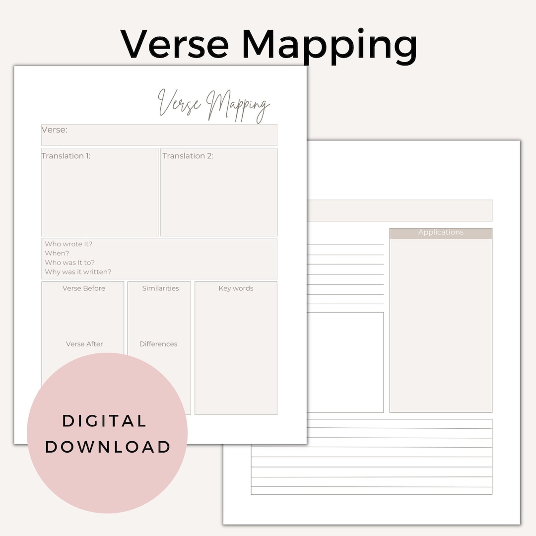 Verse Mapping Printable Page Bible Verse Mapping Bible Study Tools ...