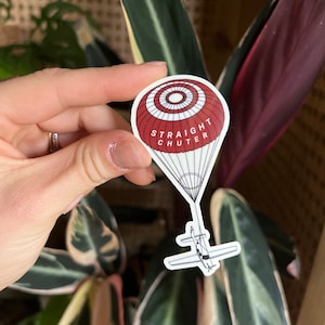 Straight Chuter Cirrus Airplane Sticker