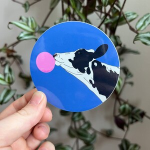Bubble Gum Cow Sticker