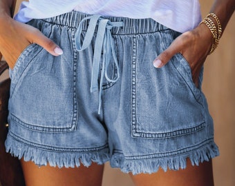 Frayed Jean Shorts - Etsy Australia