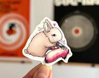 Gamer Bunny Sticker | Weatherproof Matte Sticker