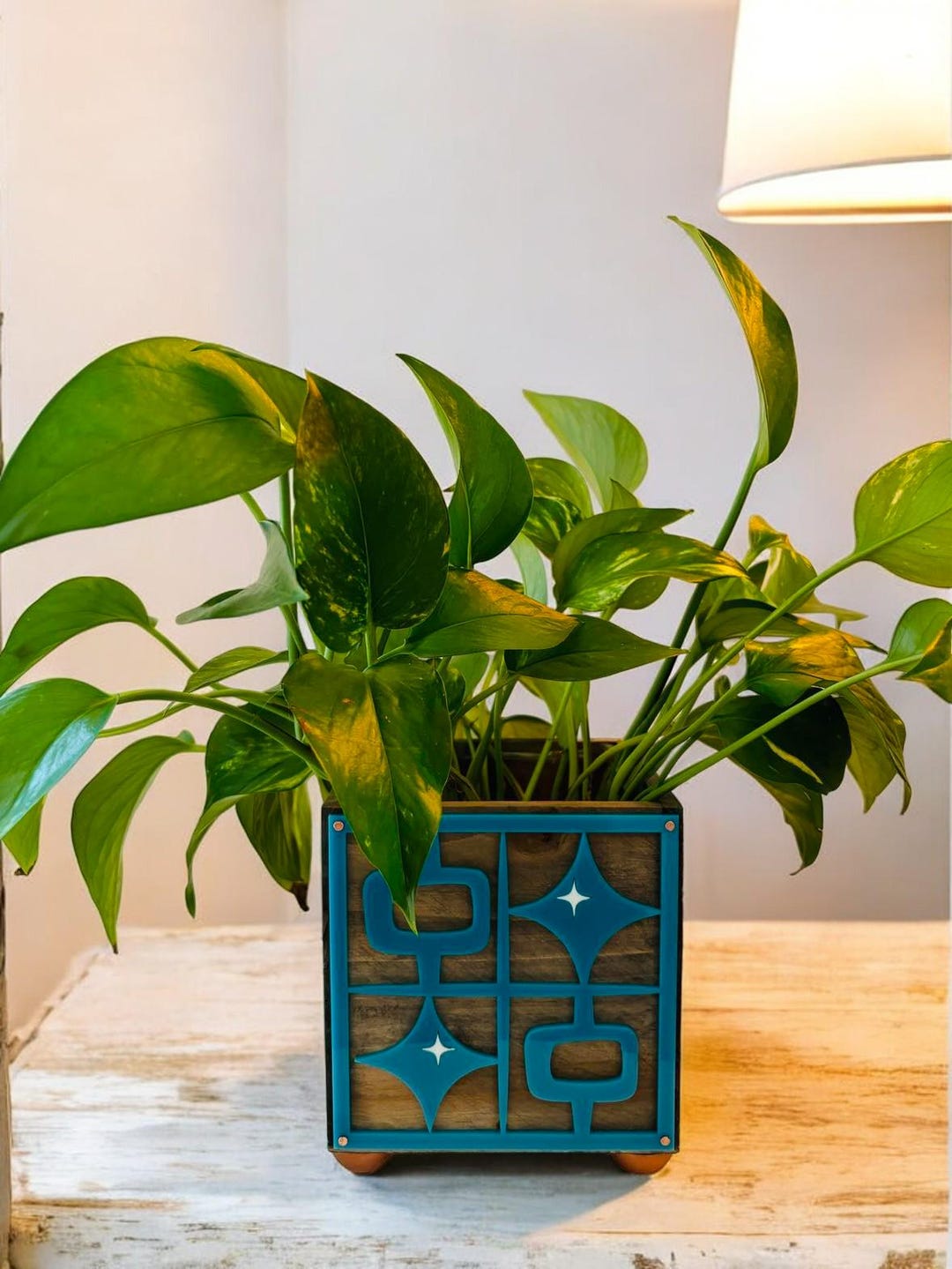 Mid Century Modern Planter - Etsy - Modern Terra Cotta Planters Mid Century Style