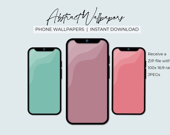 100 枚の抽象的な携帯電話の壁紙 | ロック画面とホーム画面 | 美的背景 | デジタル モバイル アート | ダウンロード可能なバンドル