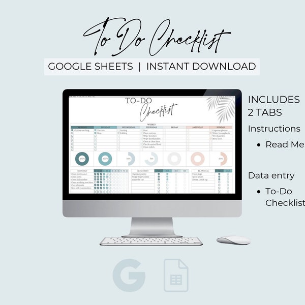 Monthly task list dashboard etsy