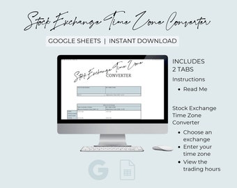 証券取引所のタイムゾーンコンバーター | GMT および UTC 計算機 | 株式市場の営業時間 | Google スプレッドシート