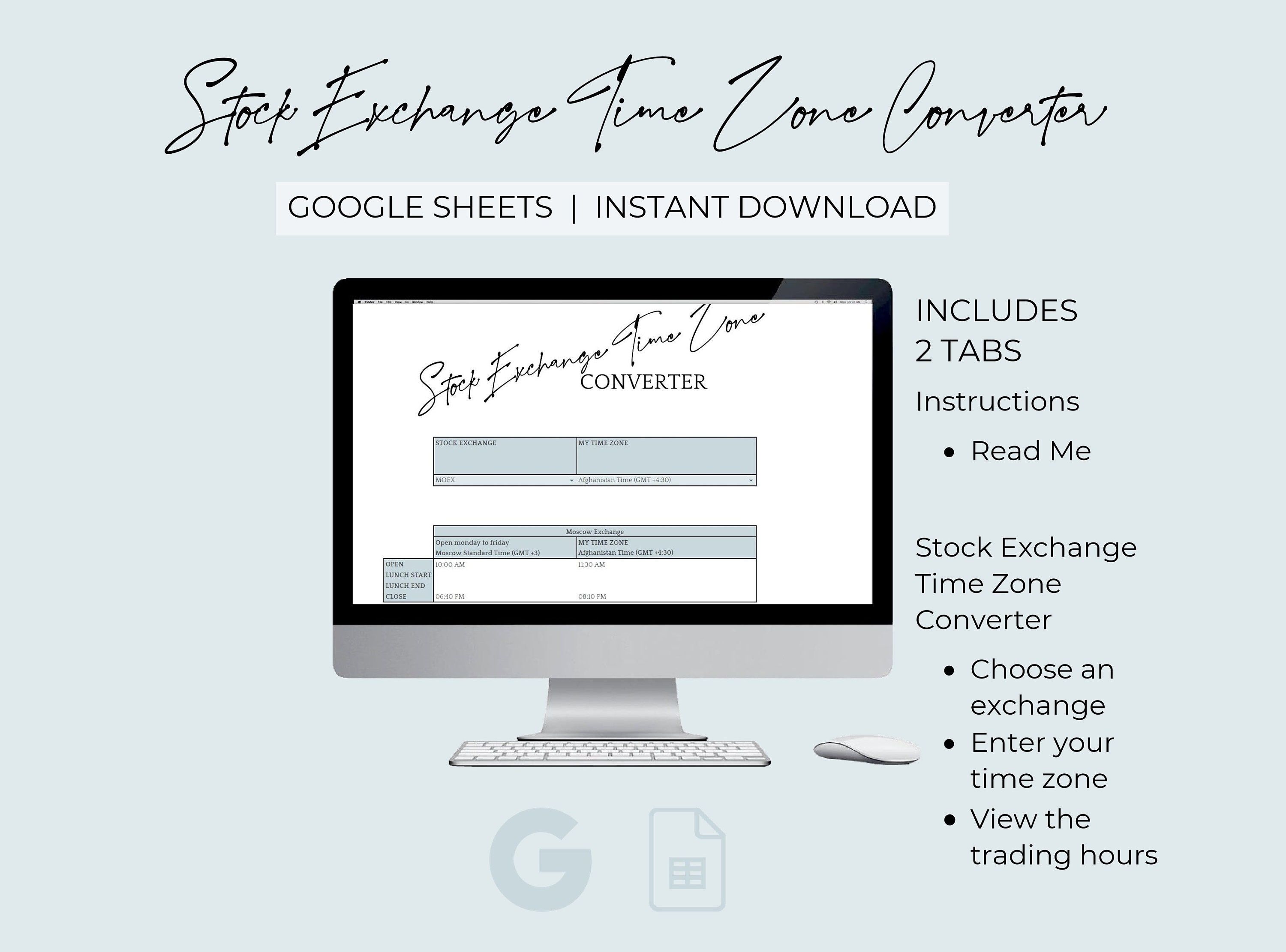 Stock Exchange Time Converter GMT UTC Calculator Etsy